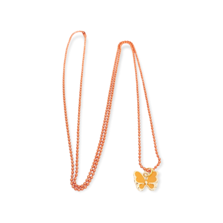 necklace with orange butterfly1